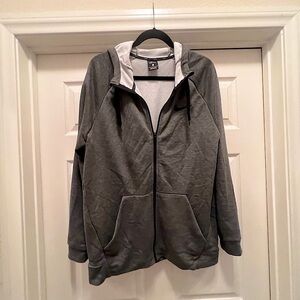 NEW Nike Long Sleeve Zip Up Jacket with Hood Grey Size Large